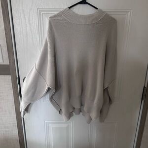 Zenana Outfitters Cream Cowl Neck Sweater